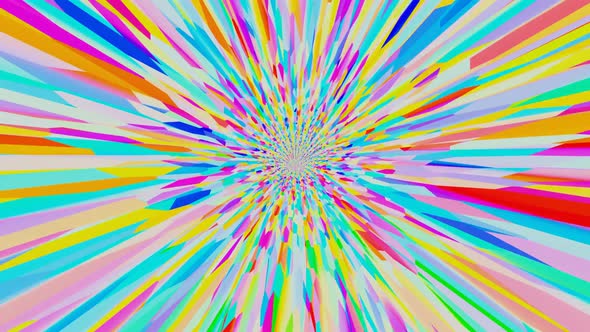 Abstract science rainbow tunnel