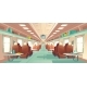 Passenger Train Wagon Interior Cartoon Vector