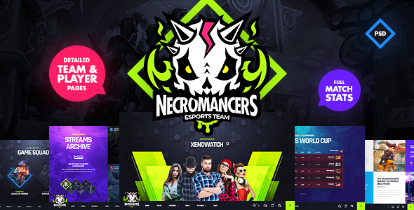 Necromancers - eSports - ThemeForest 23212284