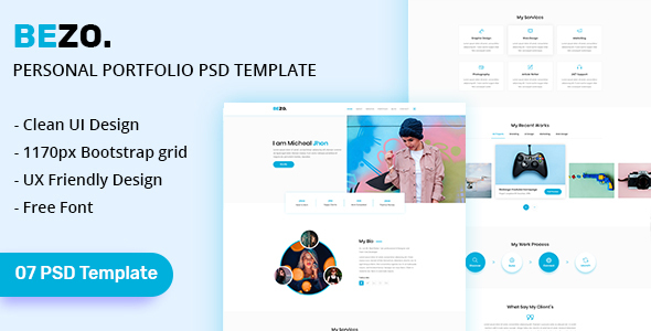 BEZO - Personal Portfolio PSD Template