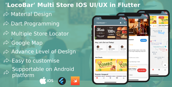 ‘LocoBar’ Multistore IOS App Templates in Flutter - CodeCanyon Item for Sale