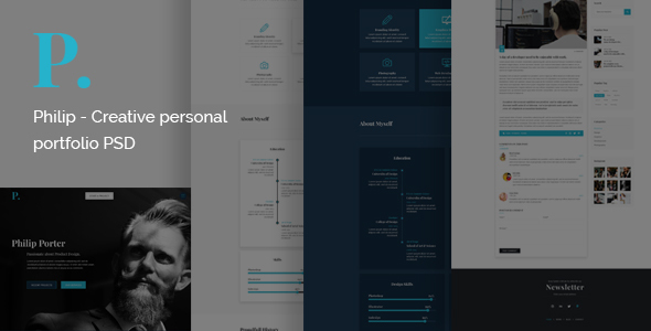 Philip - Creative Personal Portfolio PSD Template