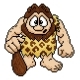 Caveman in Pixel Art 8 Bit Arcade Video Game Style by Krisdog ...