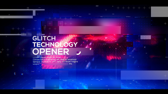 Technology Glitch Opener - VideoHive 23250239