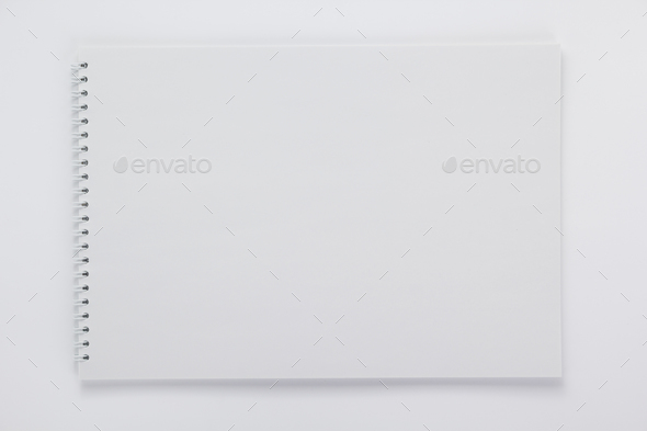 notebook at white background Stock Photo by seregam