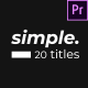 Minimal Clean Titles | For Premiere Pro - VideoHive Item for Sale