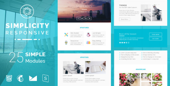 Simplicity Responsive Email - ThemeForest 23102640