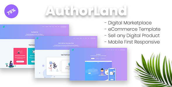 Exceptional AuthorLand - Digital Marketplace eCommerce Template