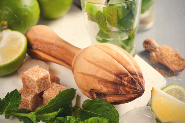 Ingredients for making mojitos. - Stock Photo - Images