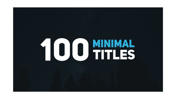 100 Minimal Titles - VideoHive 23265961