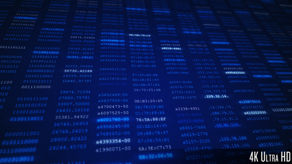 4K Looping Visualization Screen of Internet Data Processing alt