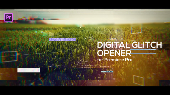 Glitch Digital Opener for Premiere Pro