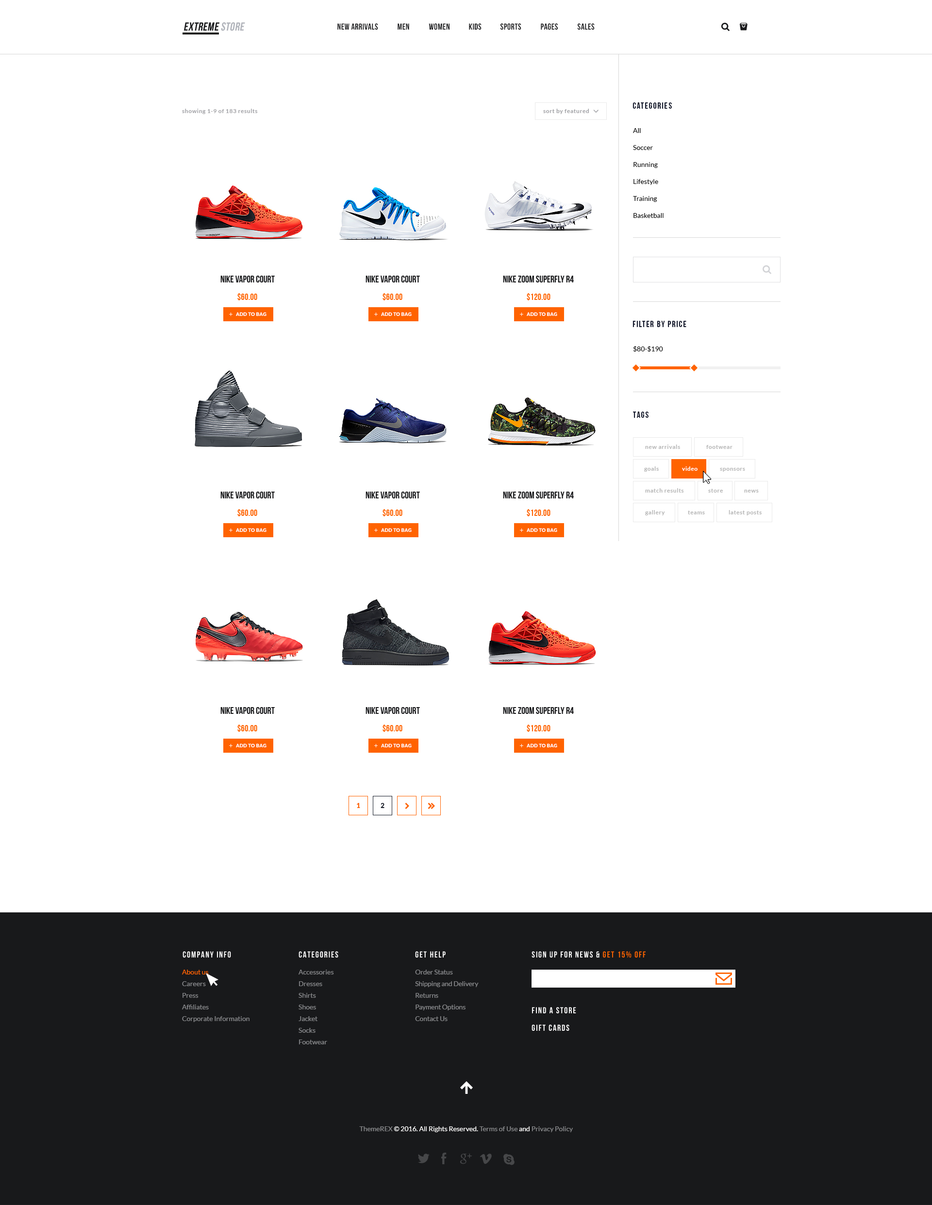 Extreme | Sports Clothing & Equipment Store WordPress Theme by ThemeREX