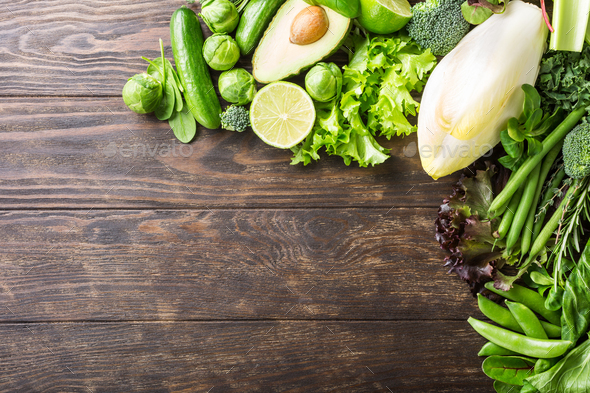 Background with assorted green vegetables Stock Photo by Merinka | PhotoDune