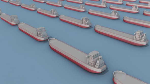 A Lot Of Cargo Ship In A Row Hd alt