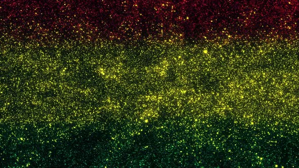 Bolivia Flag With Abstract Particles
