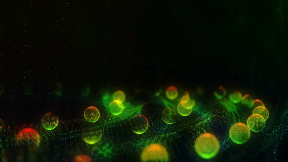 Abstract Particles From Rotate Plate And Balls