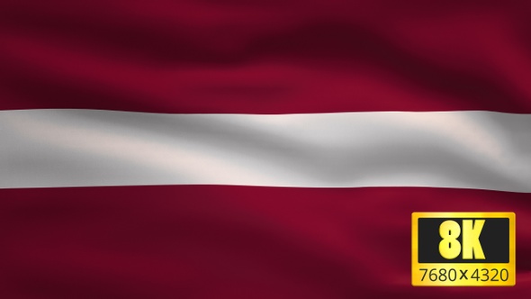 8K Latvia Windy Flag Background alt