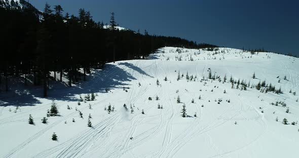 Fast Speed Riding Snowmobile Uphill Slope Extreme Winter Sports Adrenaline Junkie alt