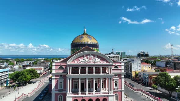 Amazonas Theater at Downtown Manaus Amazonas Brazil. alt
