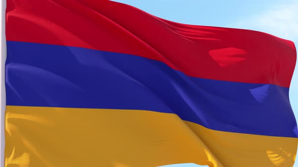 Armenia Flag Looping Background