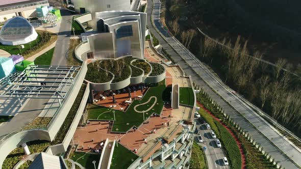 Approaching From Air To Running Man In Luxury Residence alt