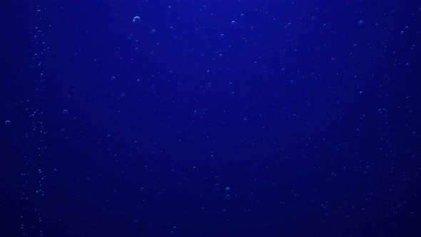 Sparse Blue Carbonated Underwater Bubble Background Loop