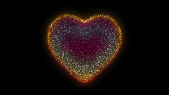 Glowing Heart Loop Alpha