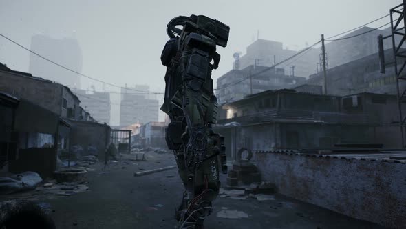 A Cyber Policeman In A Deserted City