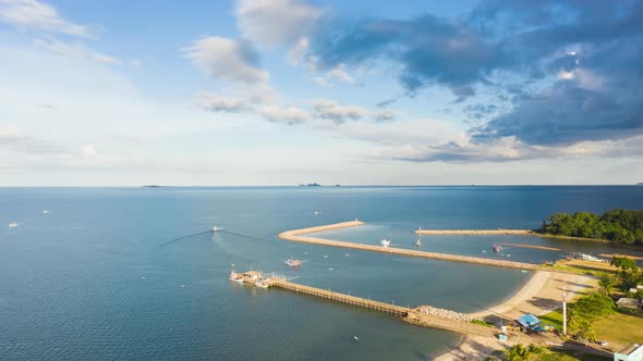 Aerial Beach Cloudy alt