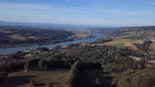 Aerial View of Wachau Valley Austria alt