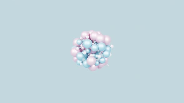 Minimalistic Background with Abstract 3D Sphere Shape 