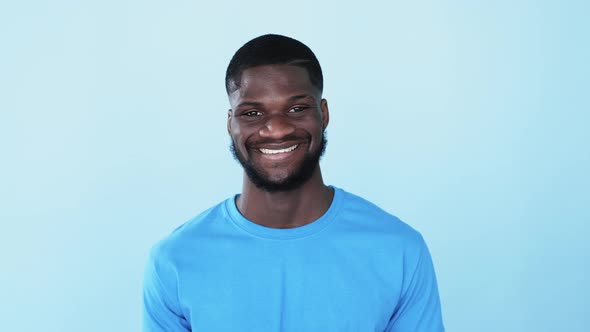 Happy Afro Man Black Lives Matter Friendly Smile alt