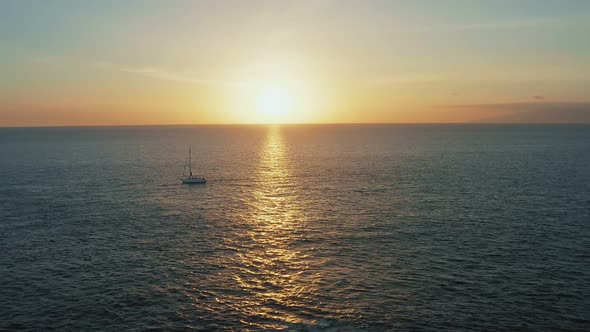 Sailing Yachts Returning To Port During the Amazing Atlantic Sunset alt