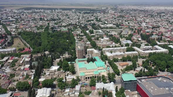Panoramic view of Ganja city from the central height