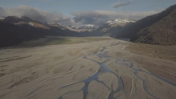 Scenic glacial valley in Southern Alps