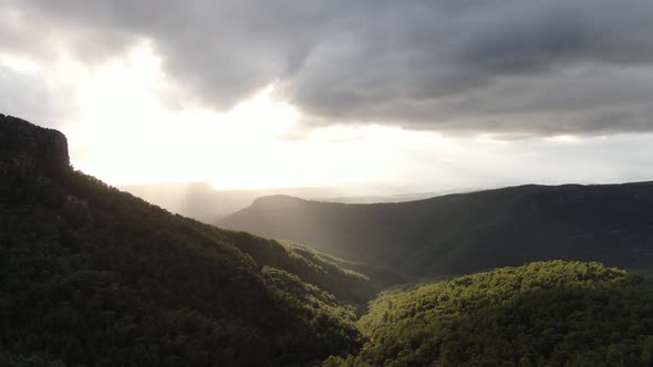 Sunshine over the mountains