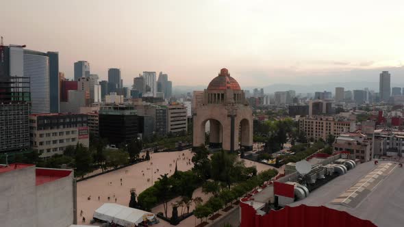 Aerial View of Famous Monument to Revolution on Plaza De La Republica alt