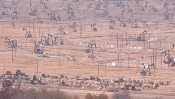Pump Jacks on Oil Field USA