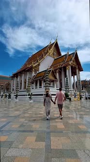 Wat Suthat Thepwararam Ratchaworahawihan the Royal Temple in Capital City Bangkok Thailand alt