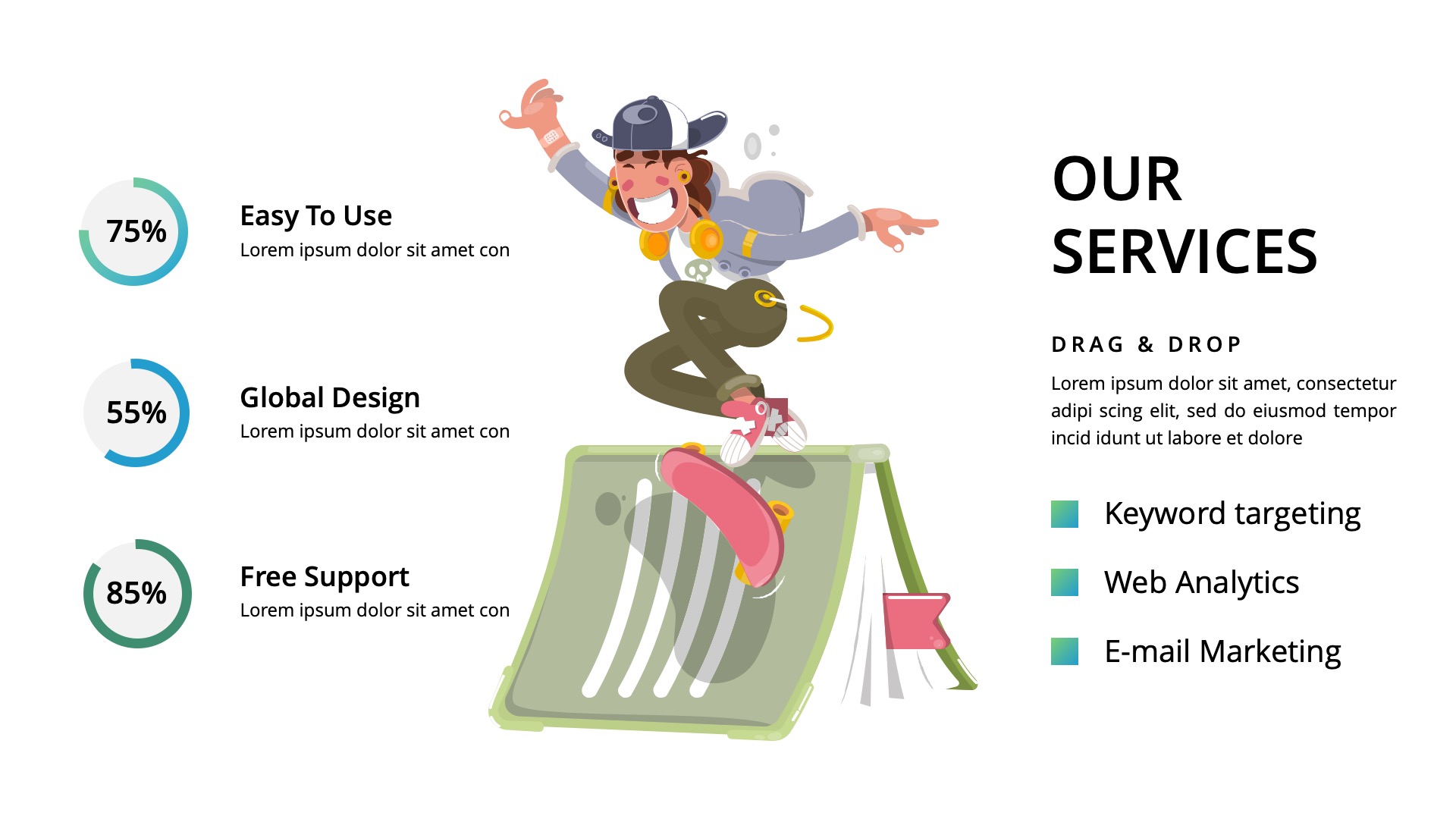 Work Development Business Google Slide Template, Presentation Templates
