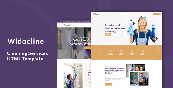 Fabulous Widocline - Professional Window Cleaning Services HTML Template