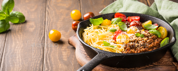 Delicious spaghetti Bolognaise - Stock Photo - Images