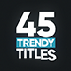 Trendy Titles (Miscellaneous) - VideoHive Item for Sale