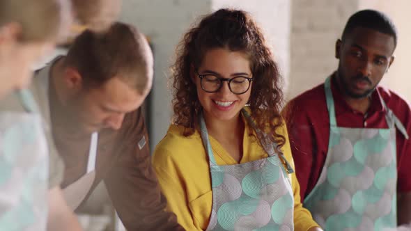 Chef Chopping Onion during Cooking Master Class alt