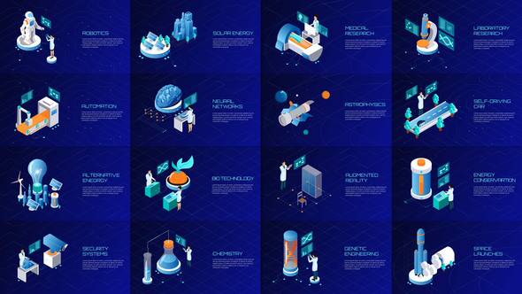 Science And Technology Isometric Concepts