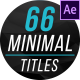 Minimal Titles &amp; Lower Thirds 2 - VideoHive Item for Sale