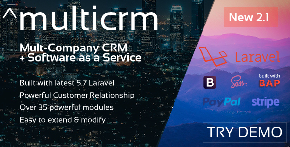 ^multicrm - Powerful Laravel CRM +Front End Software As A Service - CodeCanyon Item for Sale