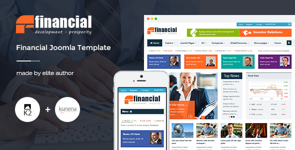 Financial Responsive Joomla News Template