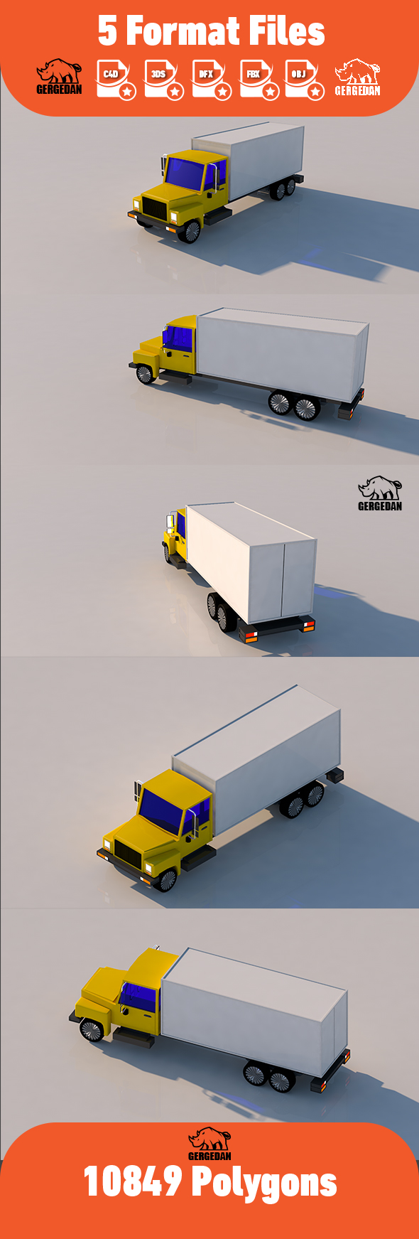 Low Poly Truck - 3Docean 23310497